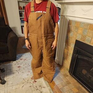 New Mens Duck Insulated Bib Overall Size L